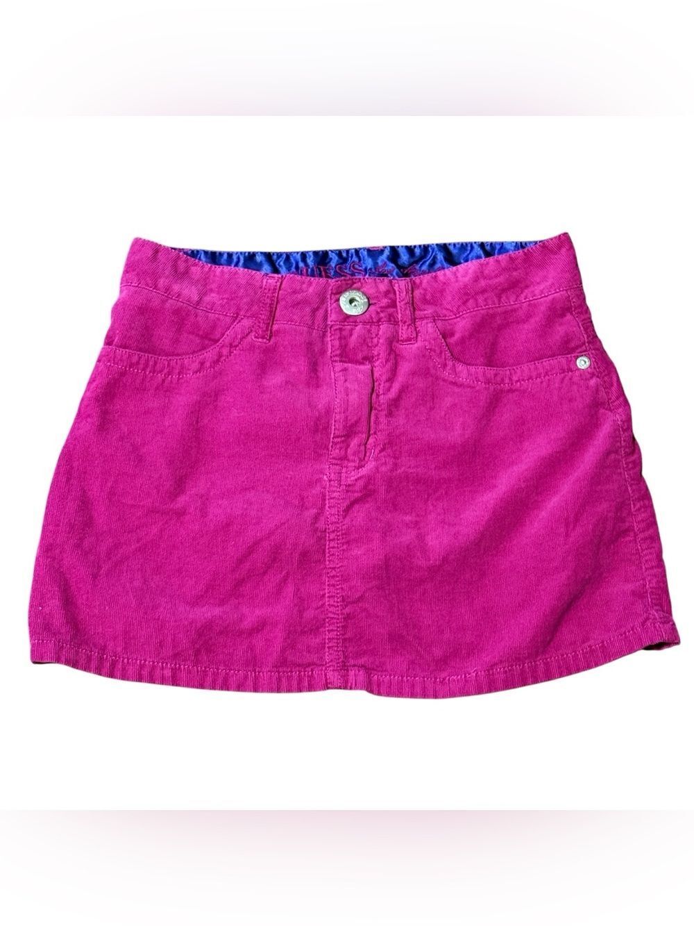 Guess Girls Fuchsia Pink Corduroy Skirt Size 10